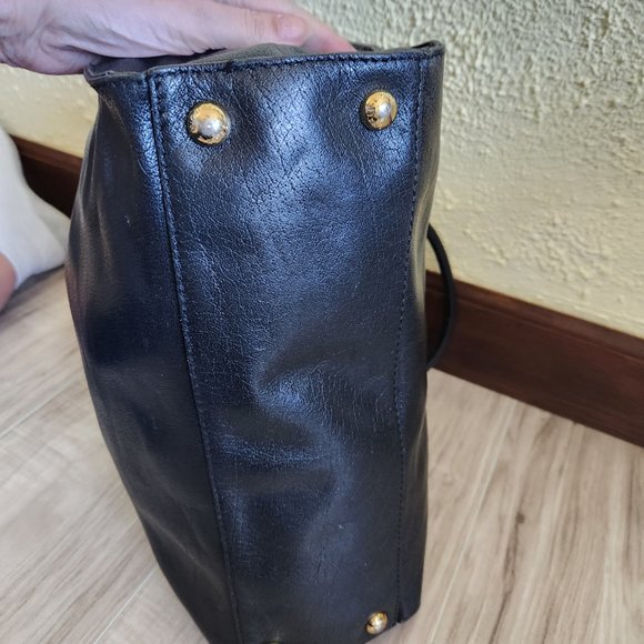 Michael Kors Black Leather Shoulder Bag Purse - Picture 8 of 12